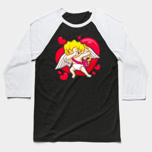 Valentines Day Dabbing Cupid Baseball T-Shirt